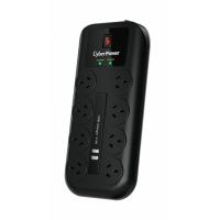 CyberPower 8-Port Surge Protector with 2 USB Charging Ports (CPSURGE08USB-ANZ)