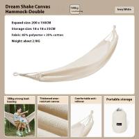 Mobi Garden MengYao Double Canvas Hammock – Durable & Compact for Outdoor Camping, Backpacking, and Travel - WHITE